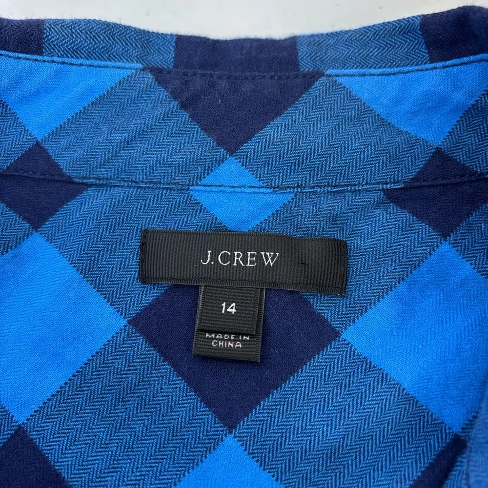 J. Crew Blue Checkered Shirt